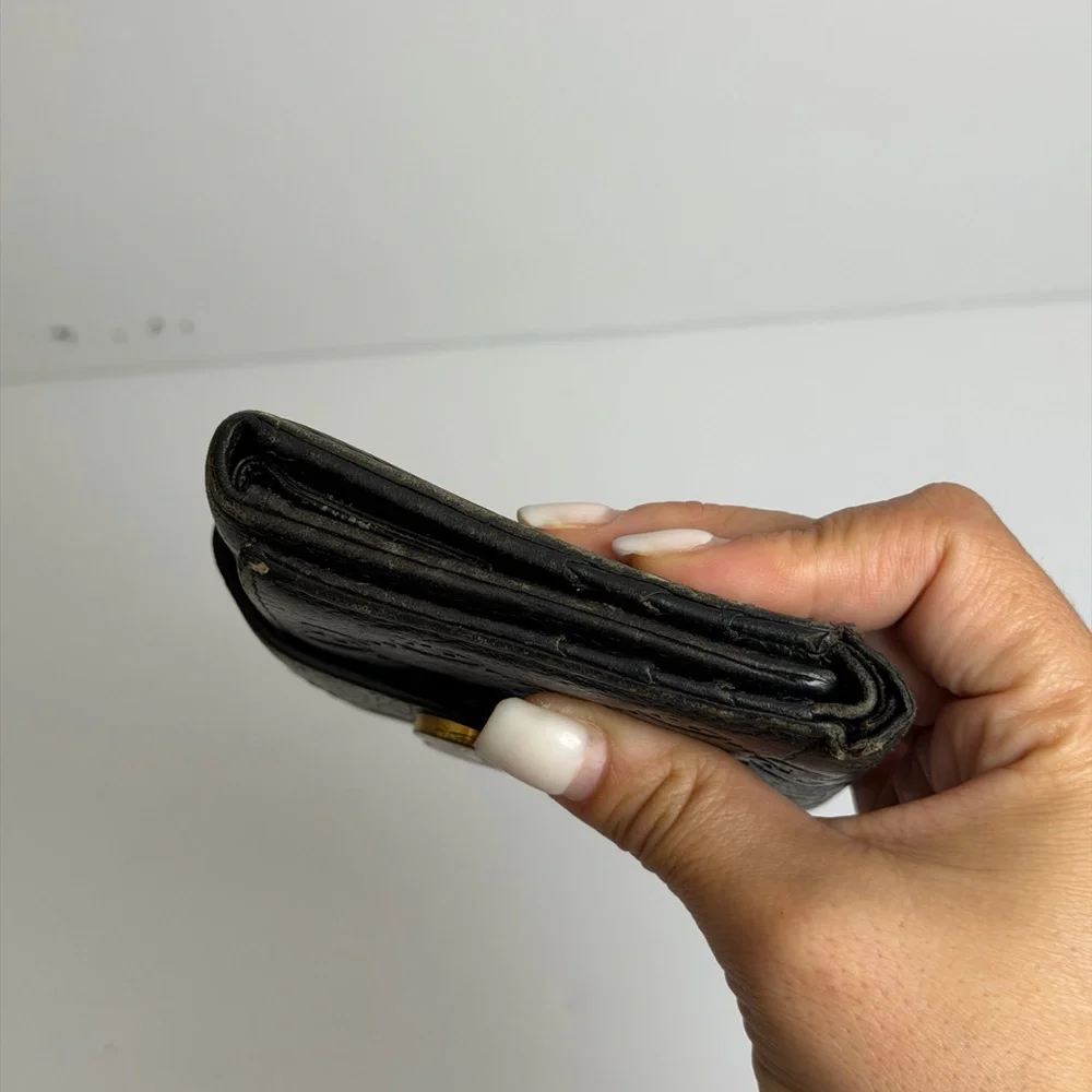 Gucci Guccissima Heart Embossed Black Leather Wallet